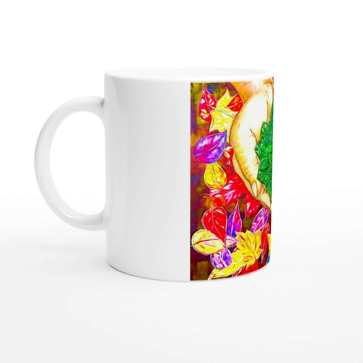 Hände der Natur || Weiße 11oz Keramiktasse