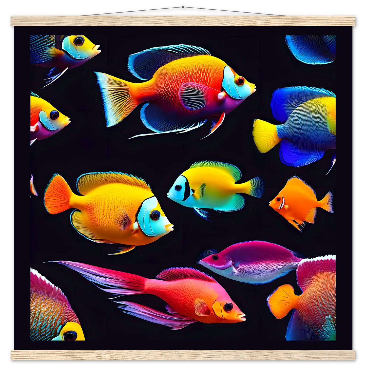 Tropical Fish || Premium Semi-Glossy Paper Poster with Hanger