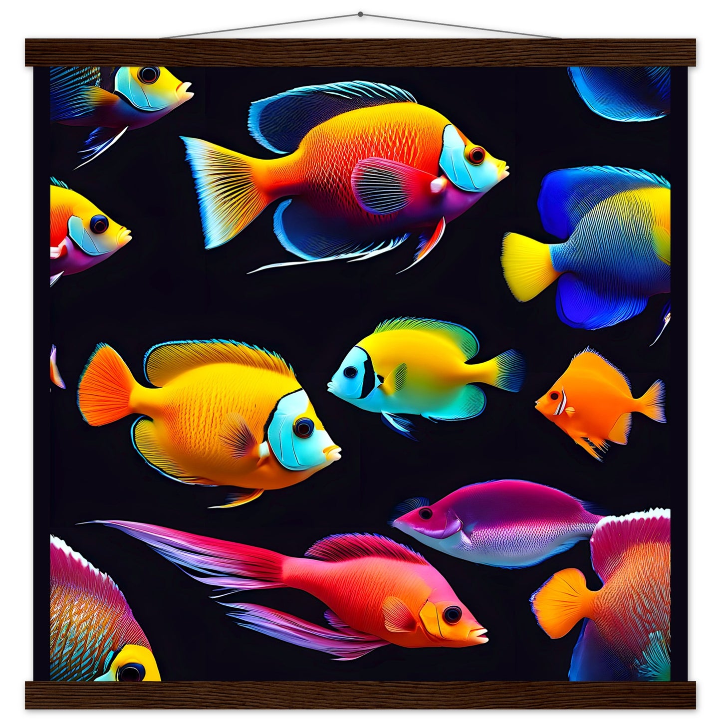 Peces tropicales || Póster de papel semibrillante premium con colgador