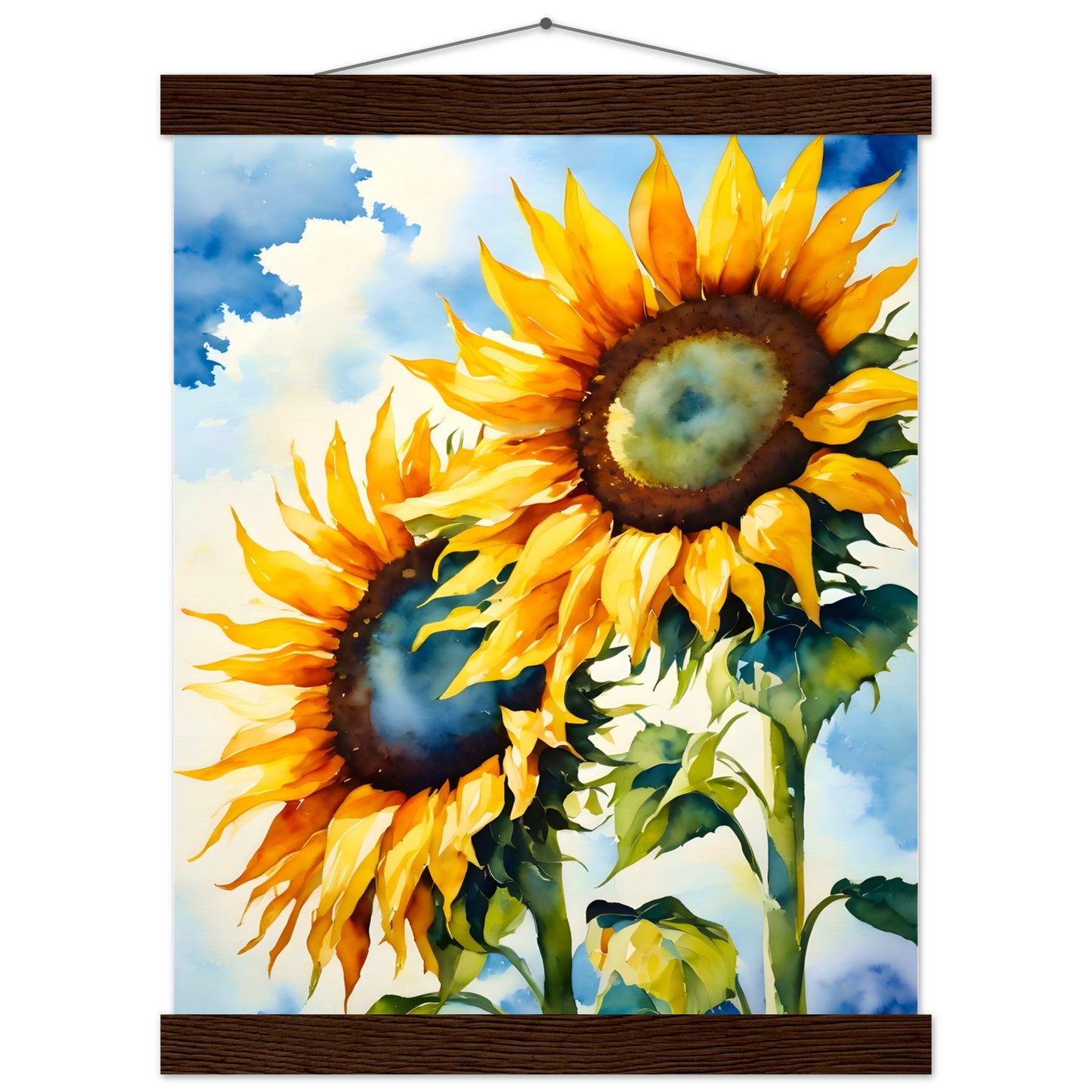 Girasoles de verano || Póster de papel mate premium con colgador