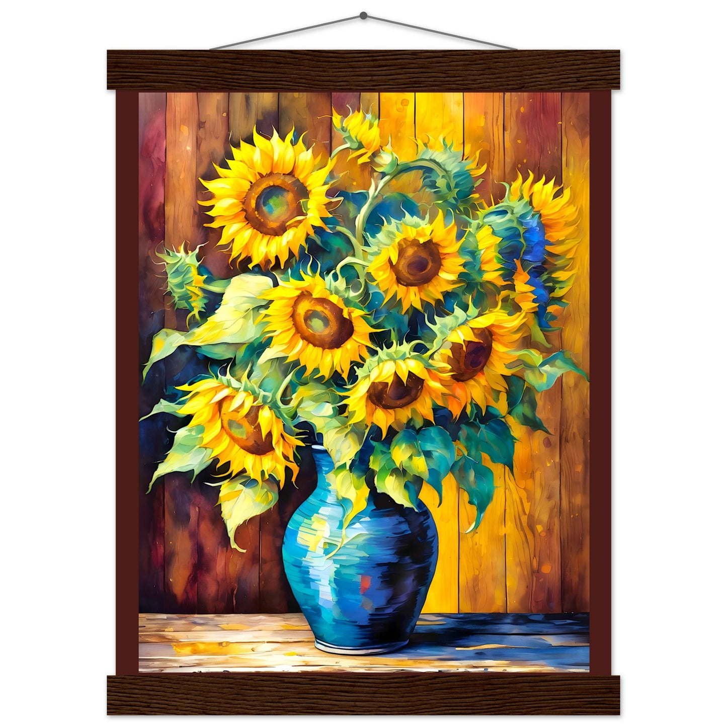 Jarrón de girasol || Póster de papel mate premium con colgador