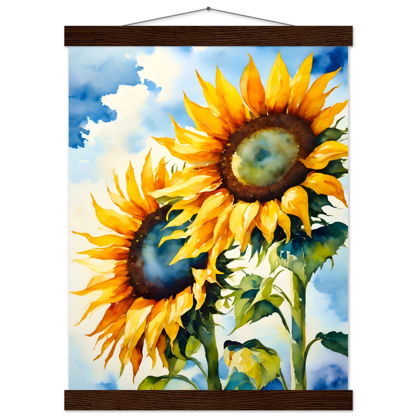 Girasoles de verano || Póster de papel mate premium con colgador