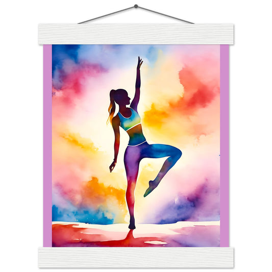 Bailarina colorida || Póster de papel mate premium con colgador