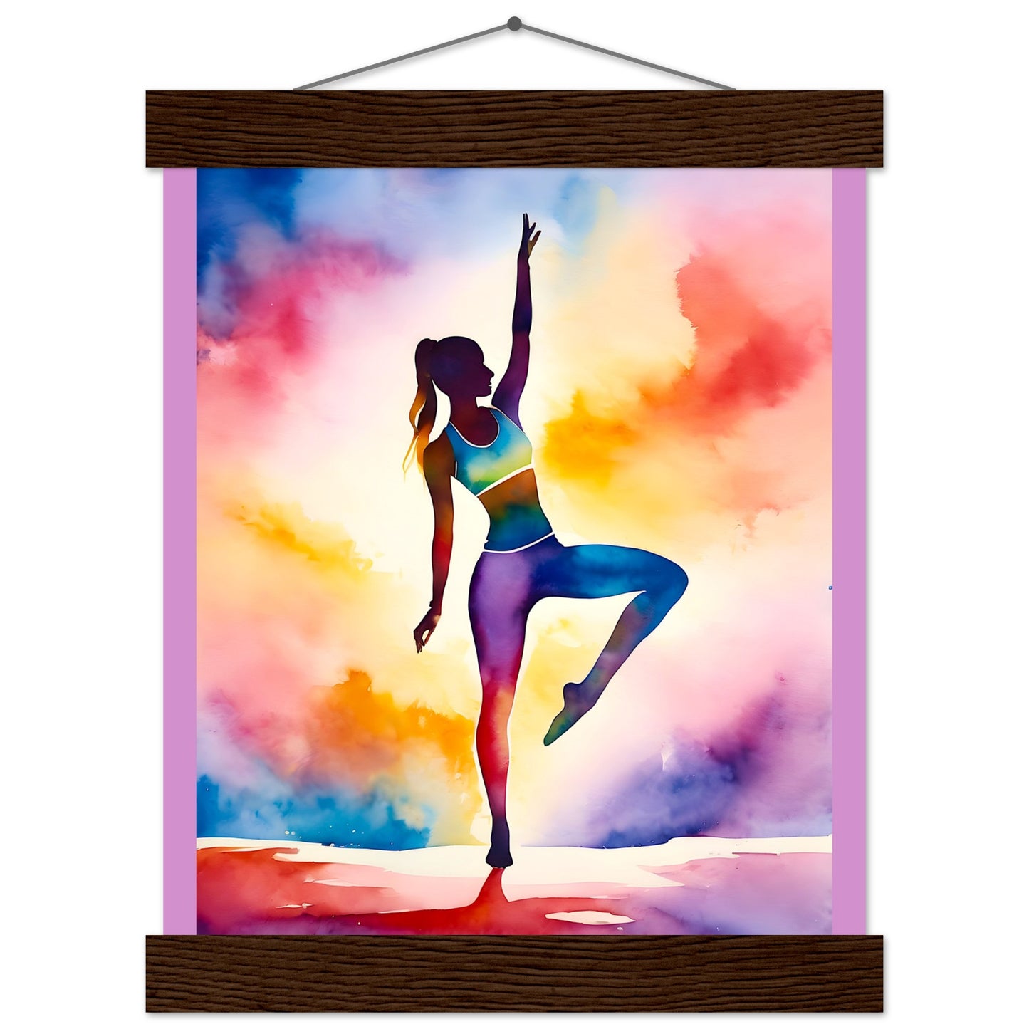 Bailarina colorida || Póster de papel mate premium con colgador