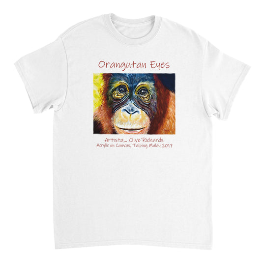 Orang-Utan-Augen Artista Clive || Schweres Unisex-T-Shirt mit Rundhalsausschnitt