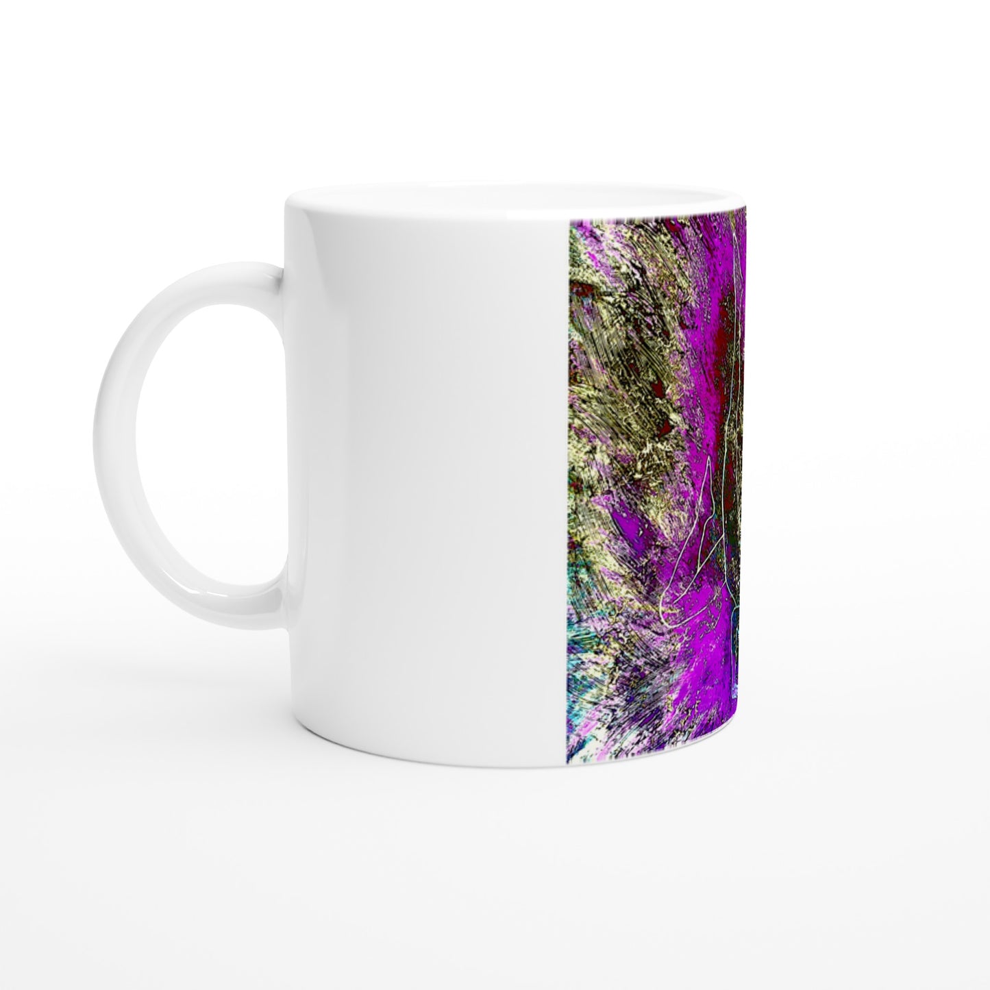 Energía del Yoga #2 || Taza de cerámica blanca de 11 oz