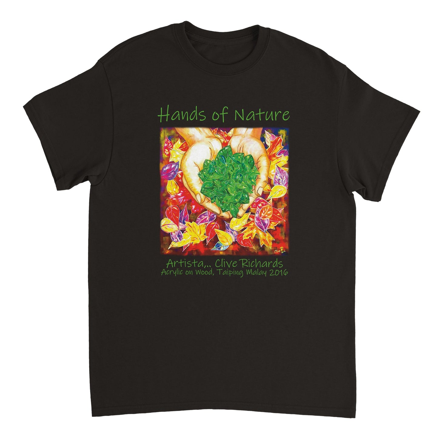 Hände der Natur Artista Clive || Schweres Unisex-T-Shirt mit Rundhalsausschnitt