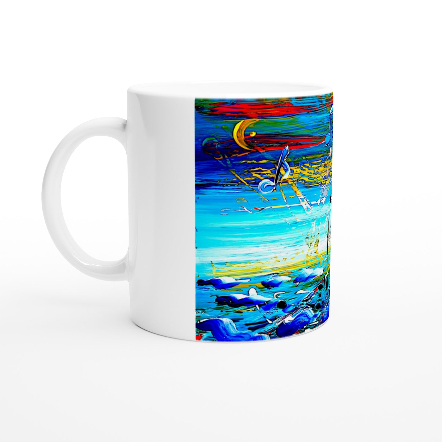 Músico Celestial || Taza de cerámica blanca de 11 oz