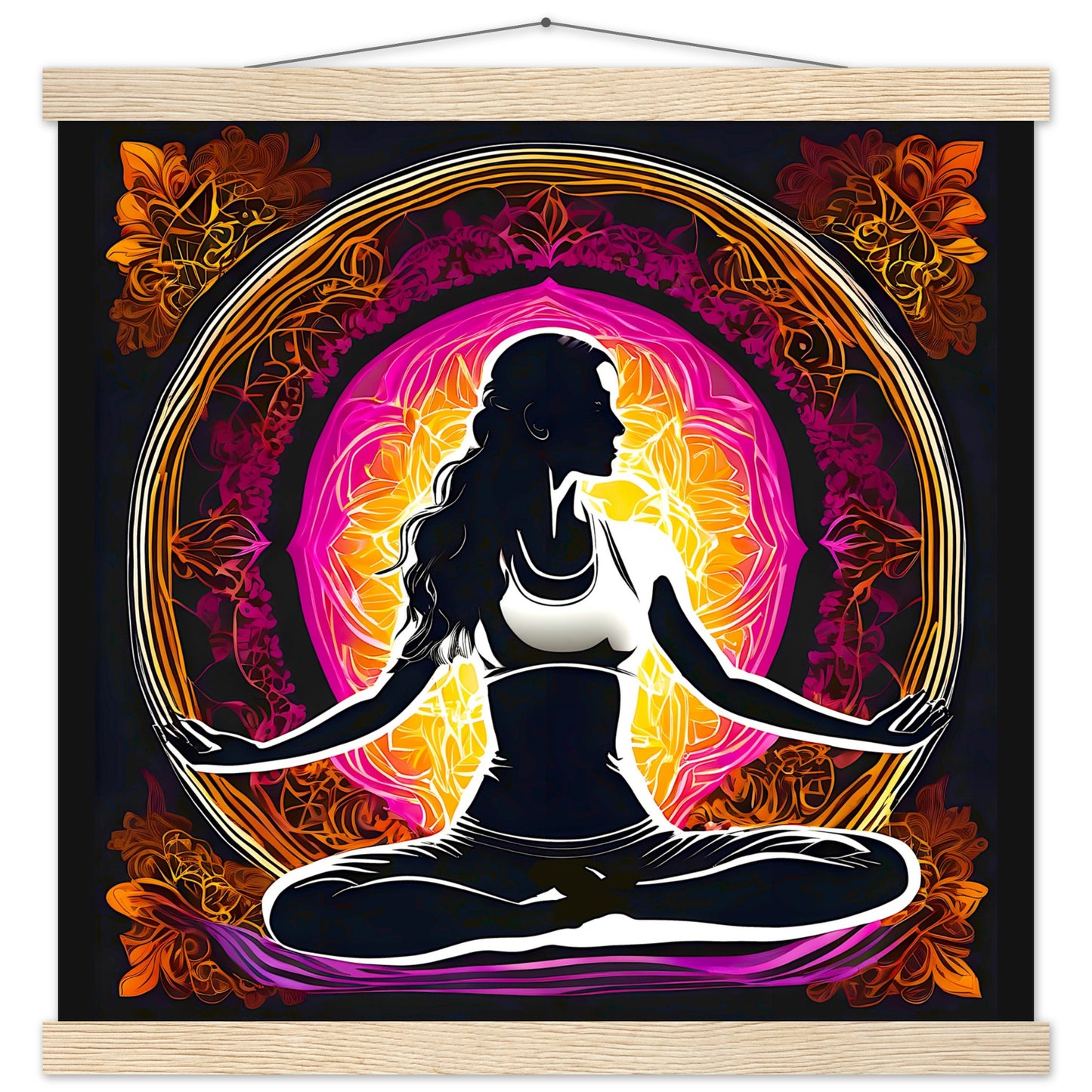 Meditation || Premium Matte Paper Poster with Wood Hanger