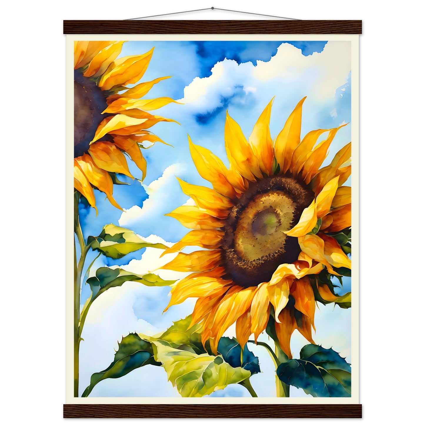 Girasol Verano || Póster de papel mate premium con colgador