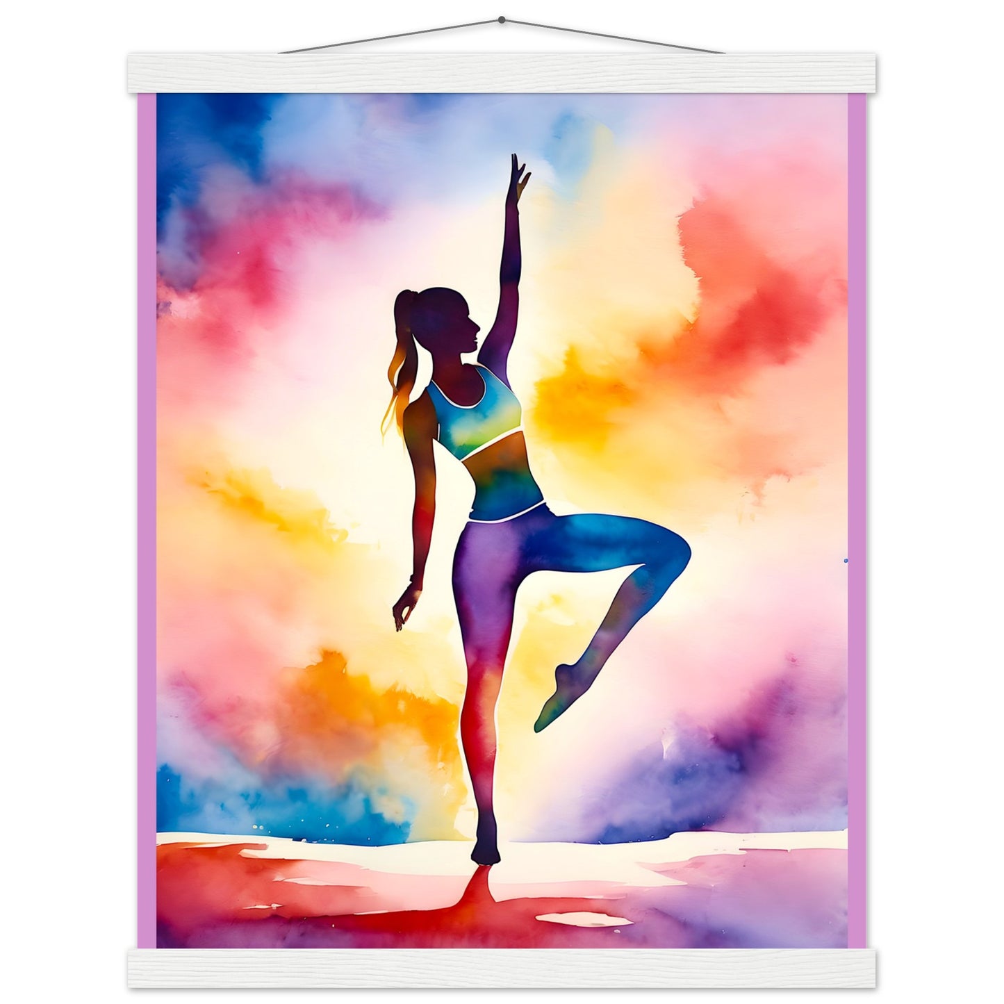 Bailarina colorida || Póster de papel mate premium con colgador