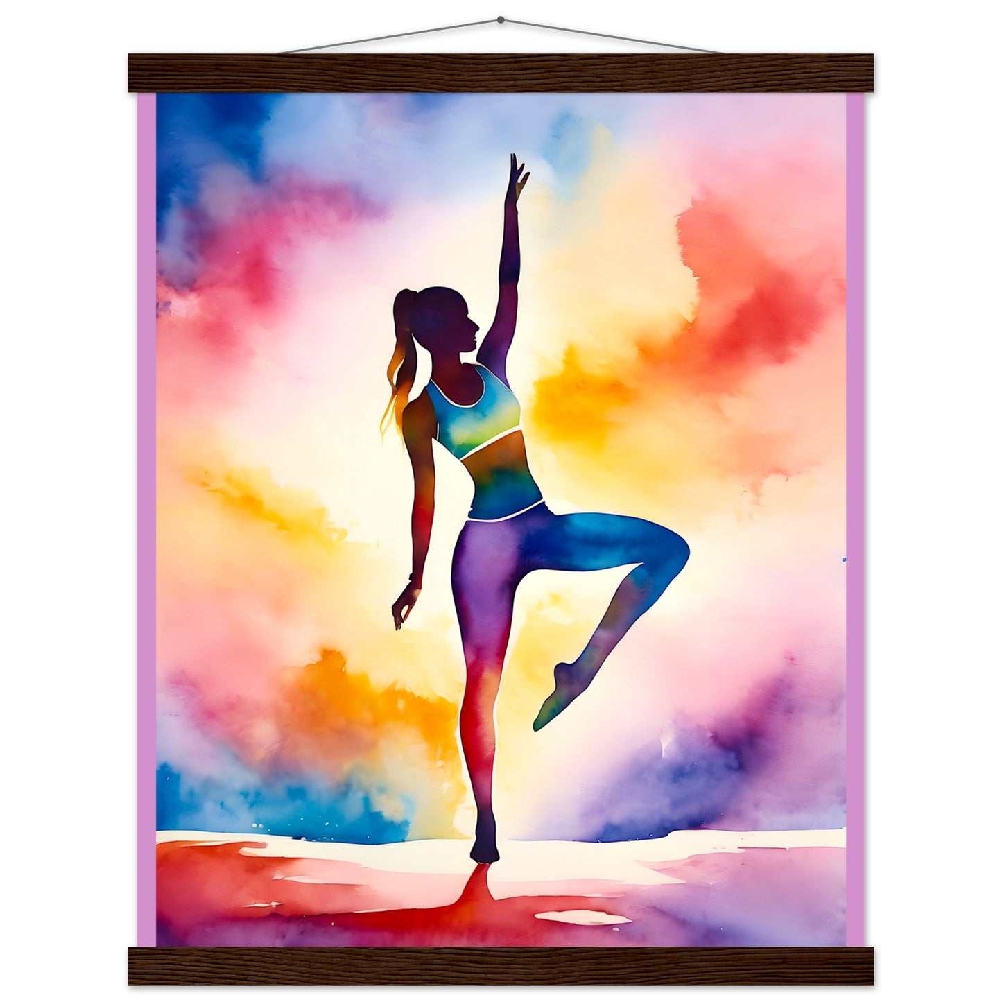 Bailarina colorida || Póster de papel mate premium con colgador