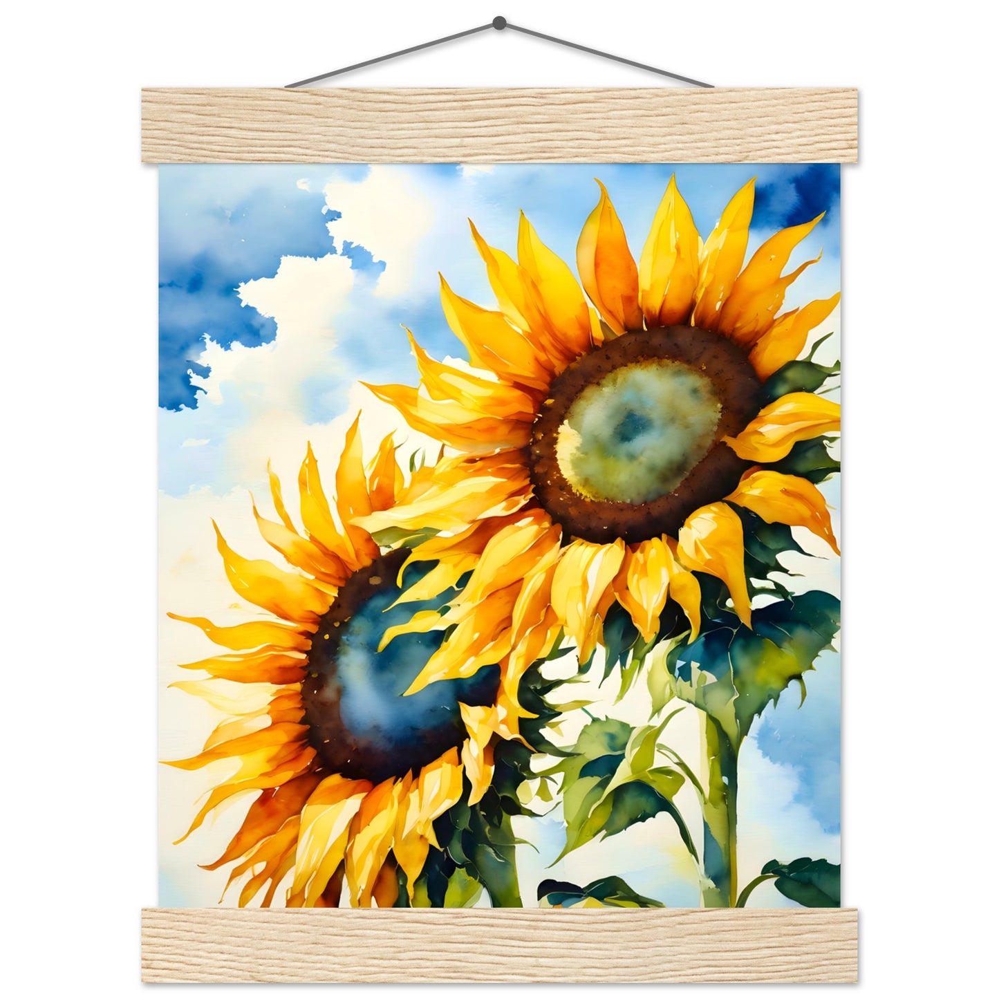 Girasoles de verano || Póster de papel mate premium con colgador