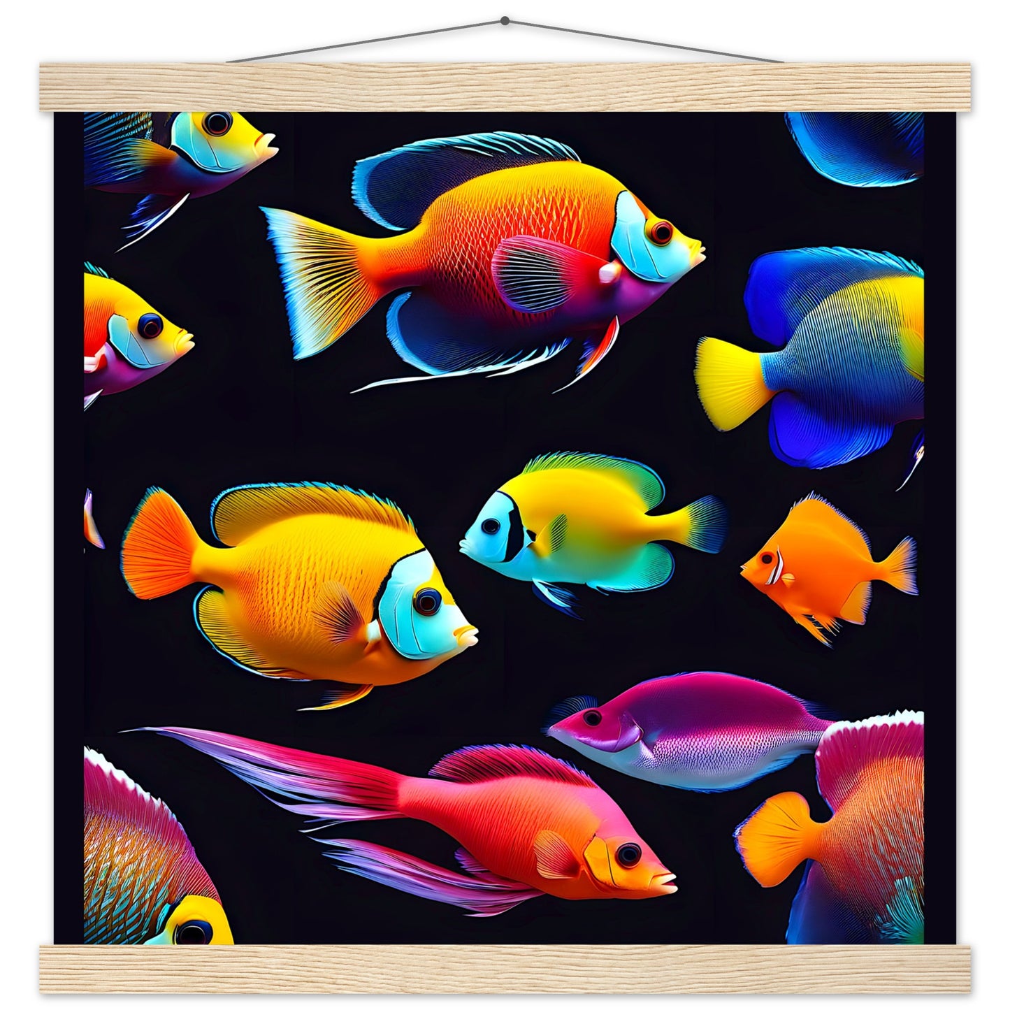 Peces tropicales || Póster de papel semibrillante premium con colgador