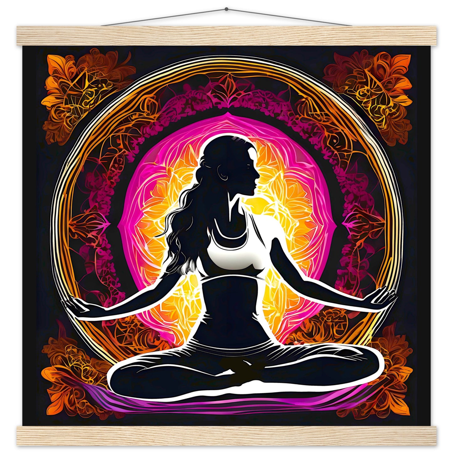 Meditation || Premium Matte Paper Poster with Wood Hanger