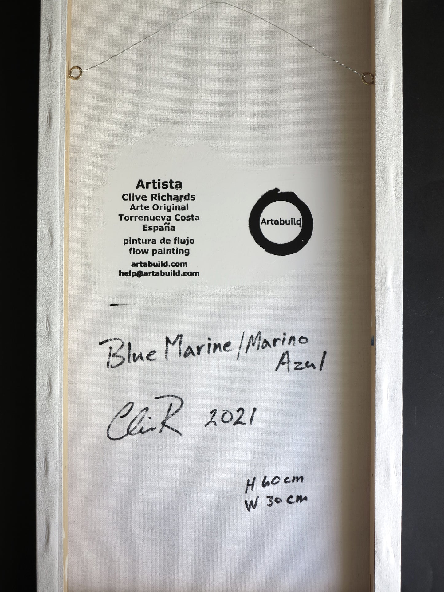 Blaues Marine / Marino Azul || Originalkunst Artabuild-Künstler Clive Richards