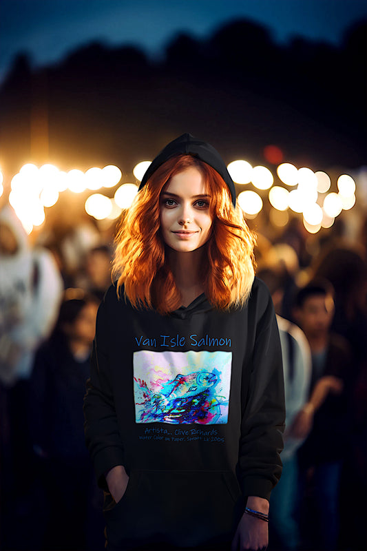 Van Isle Salmon Artista Clive || Classic Unisex Pullover Hoodie