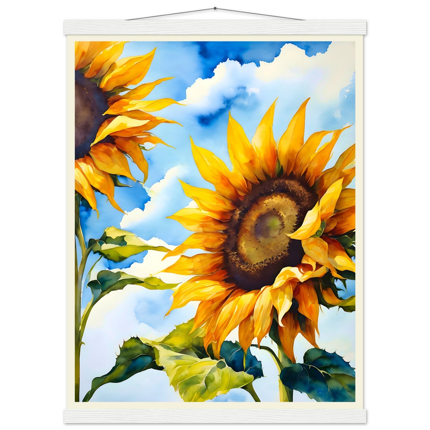 Girasol Verano || Póster de papel mate premium con colgador