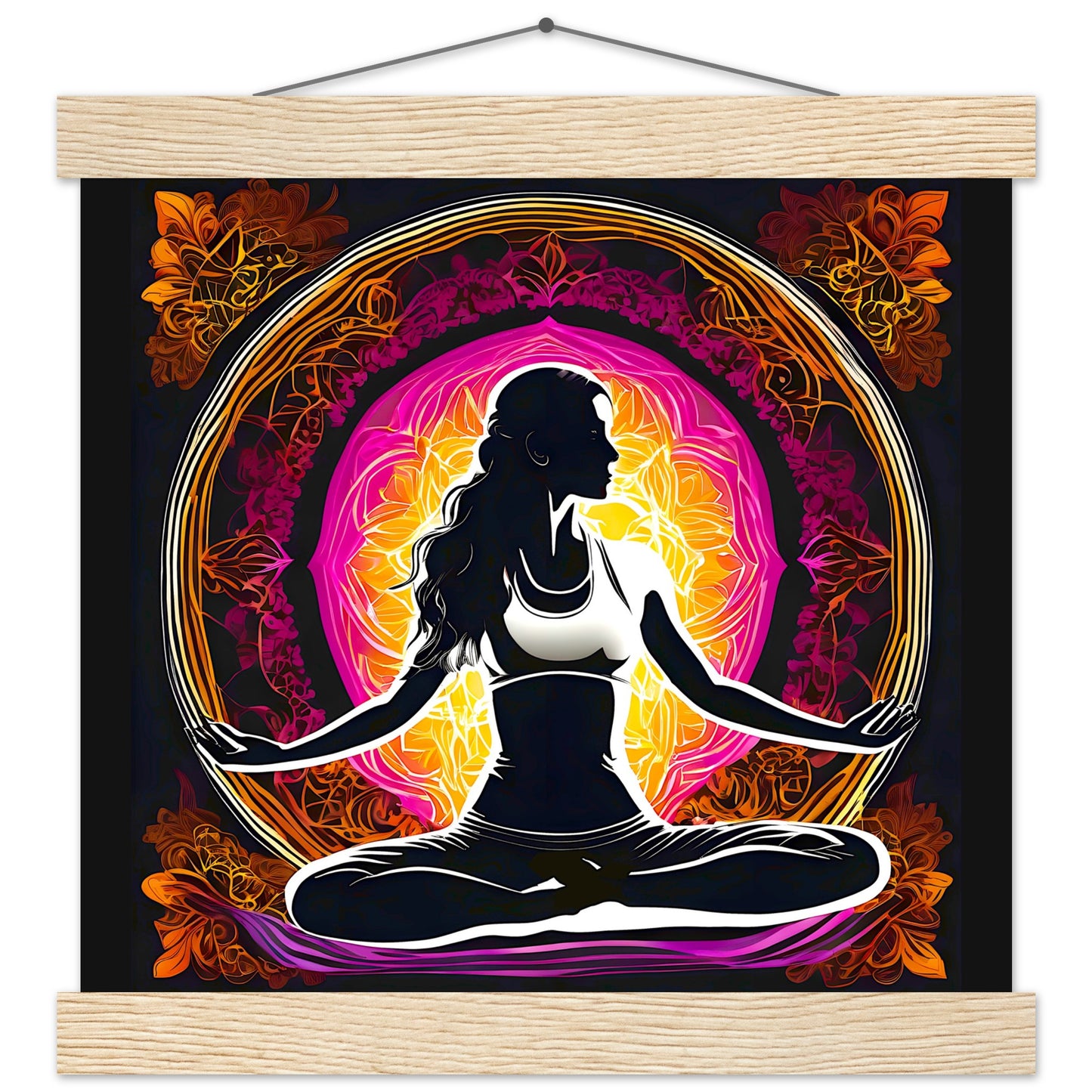 Meditation || Premium Matte Paper Poster with Wood Hanger