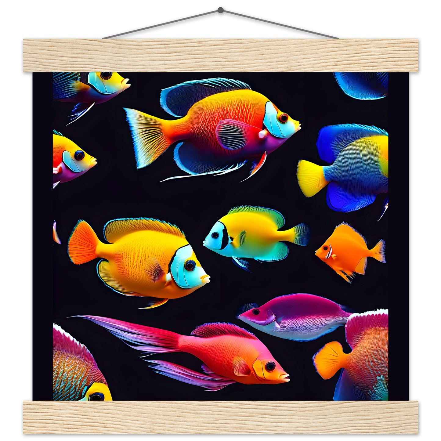 Tropischer Fisch || Premium-Poster aus halbglänzendem Papier mit Aufhänger