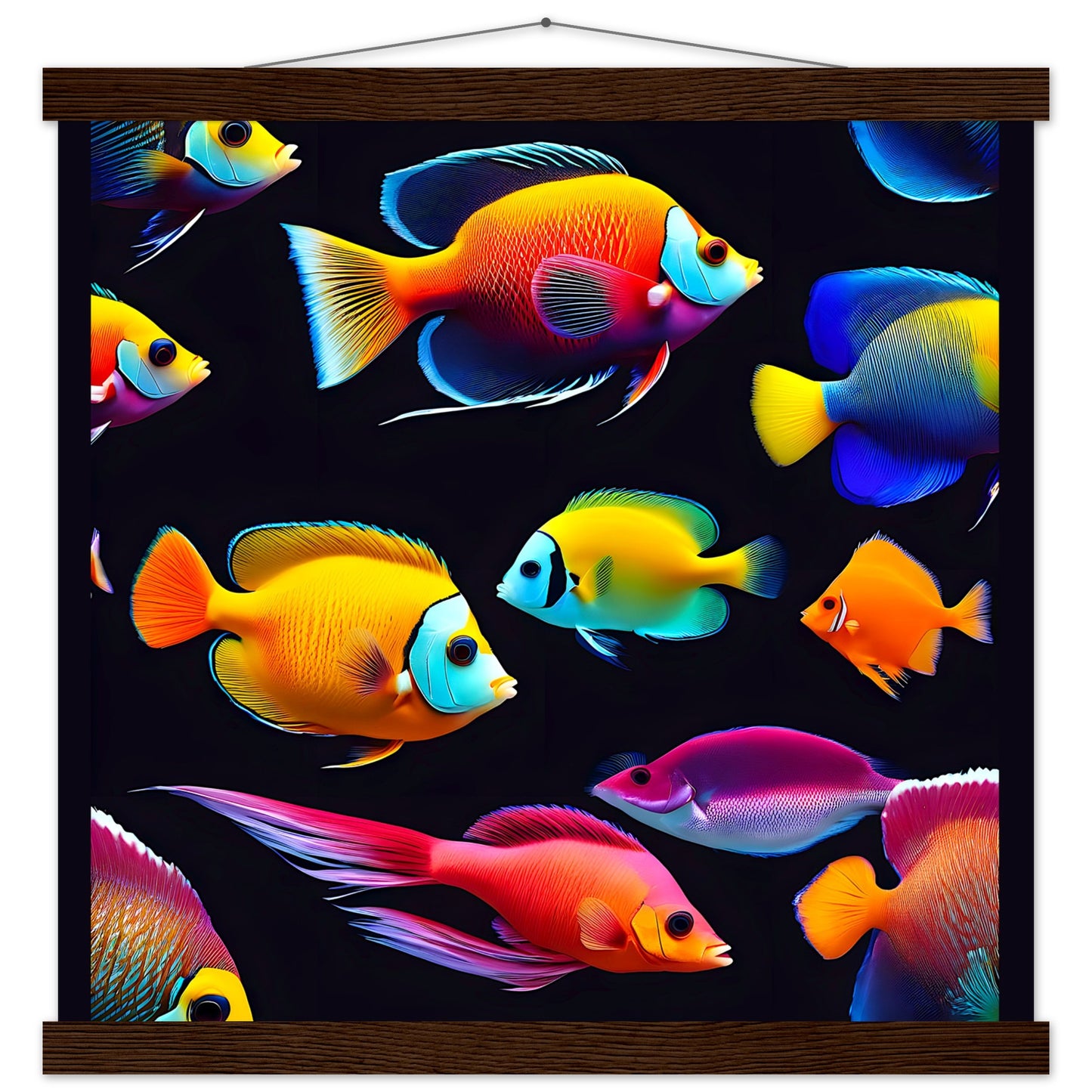 Tropical Fish || Premium Semi-Glossy Paper Poster with Hanger