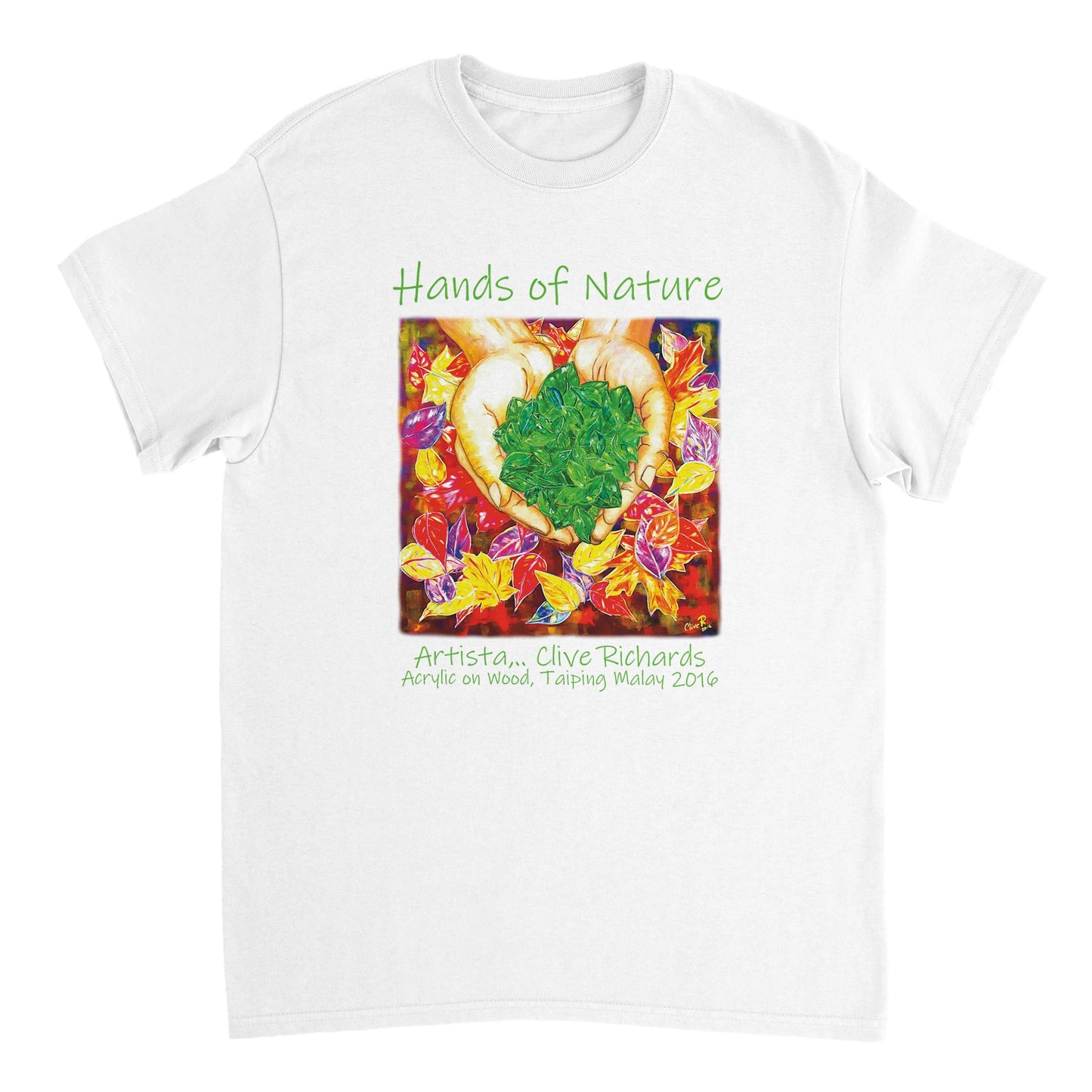 Hände der Natur Artista Clive || Schweres Unisex-T-Shirt mit Rundhalsausschnitt