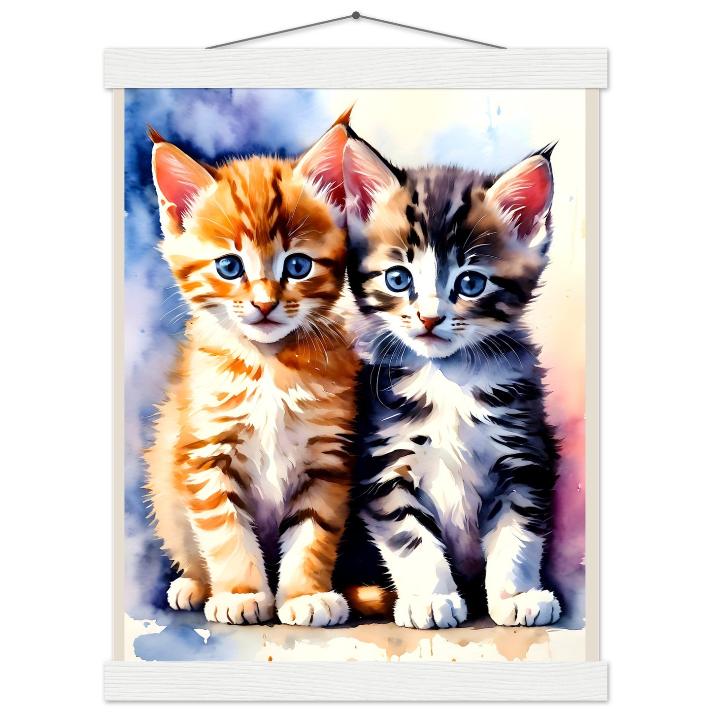 Gatitos cariñosos || Póster de papel mate premium con colgador