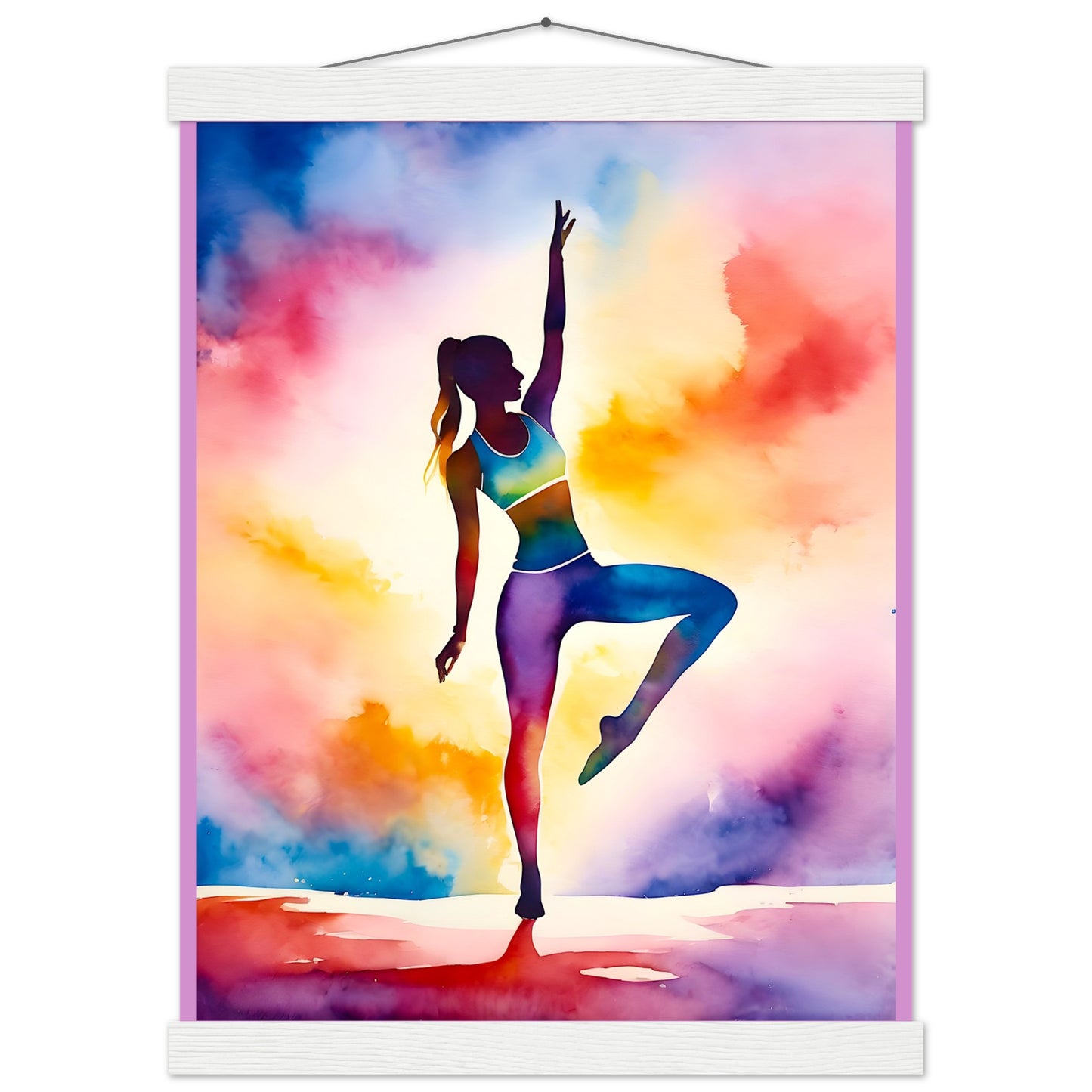 Bailarina colorida || Póster de papel mate premium con colgador