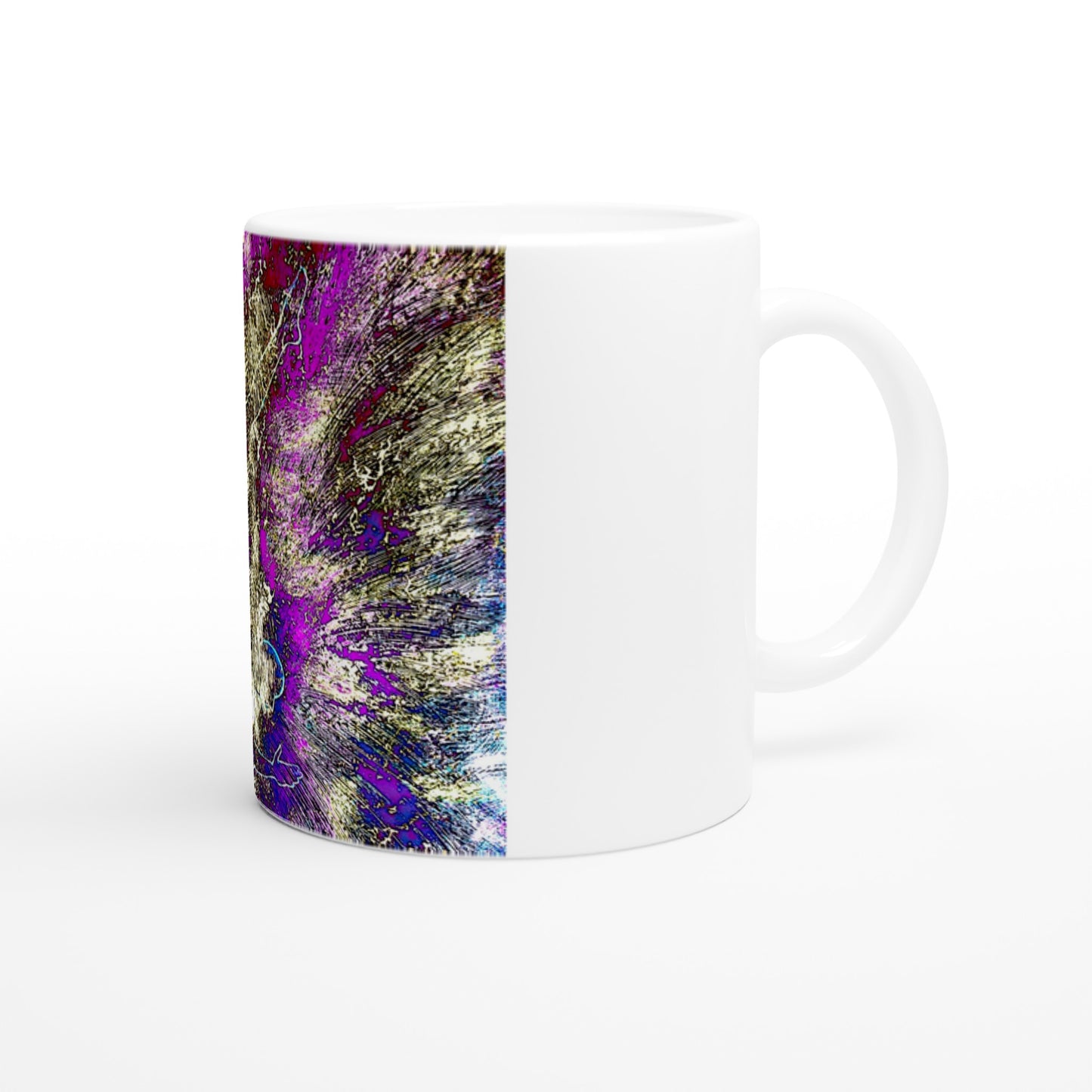 Energía del Yoga #3 || Taza de cerámica blanca de 11 oz