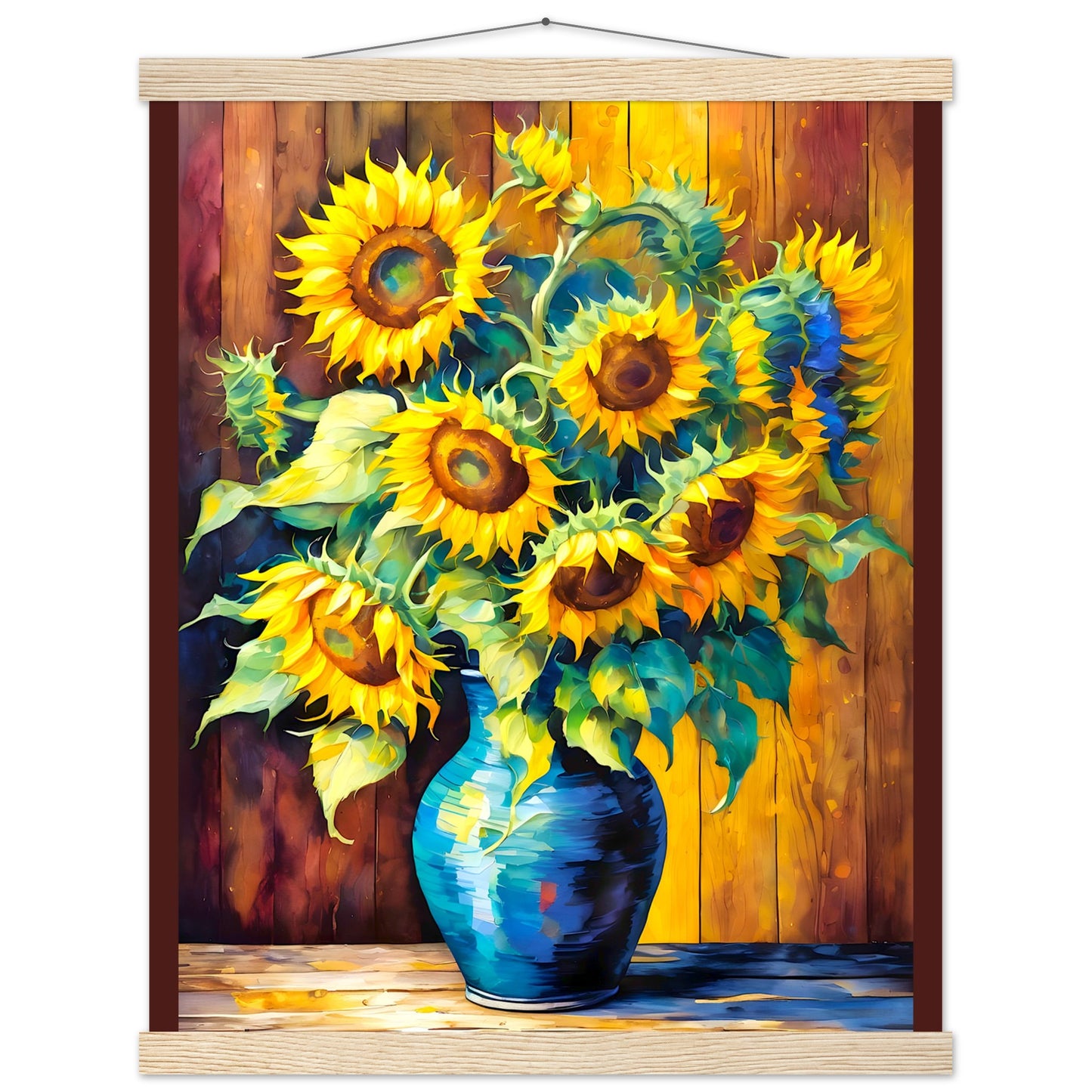 Jarrón de girasol || Póster de papel mate premium con colgador