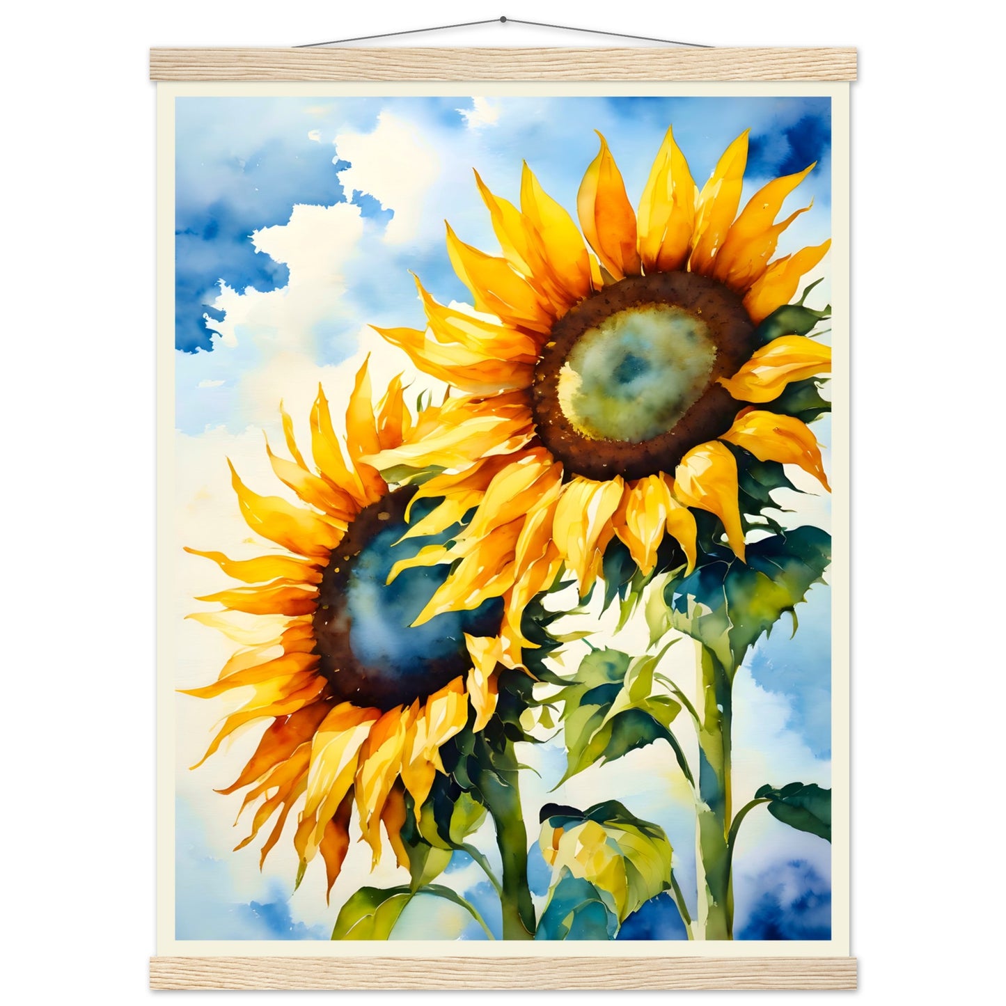 Girasoles de verano || Póster de papel mate premium con colgador