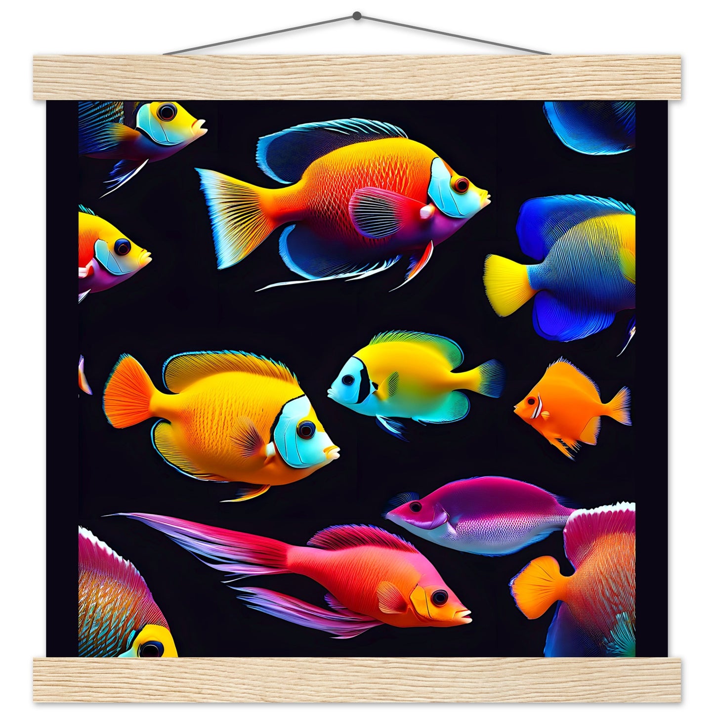 Peces tropicales || Póster de papel semibrillante premium con colgador