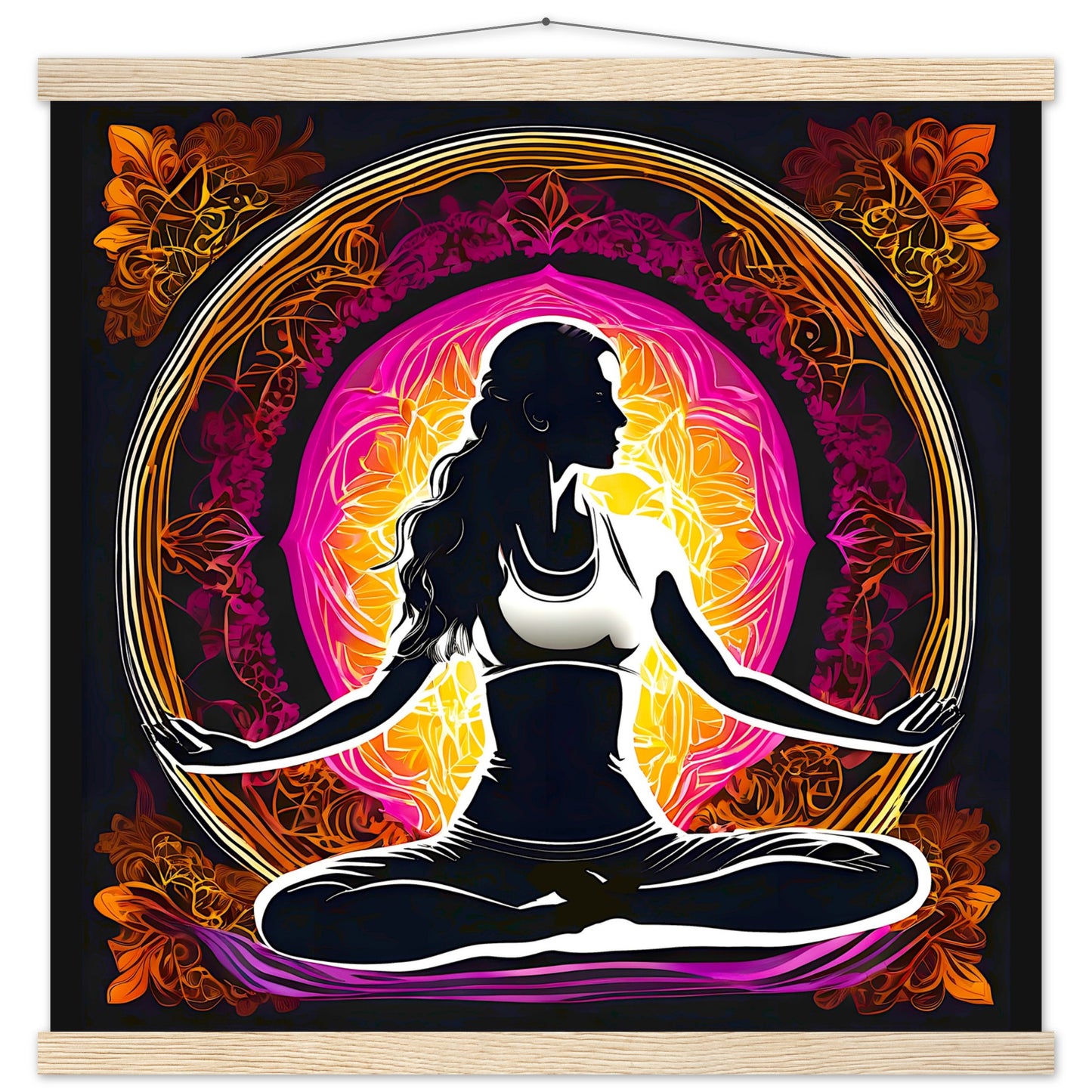 Meditation || Premium Matte Paper Poster with Wood Hanger