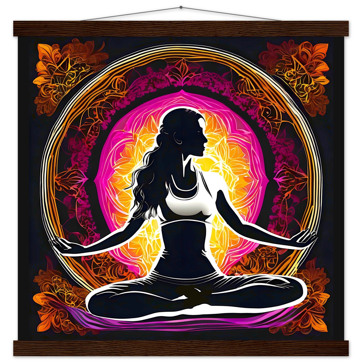 Meditation || Premium Matte Paper Poster with Wood Hanger