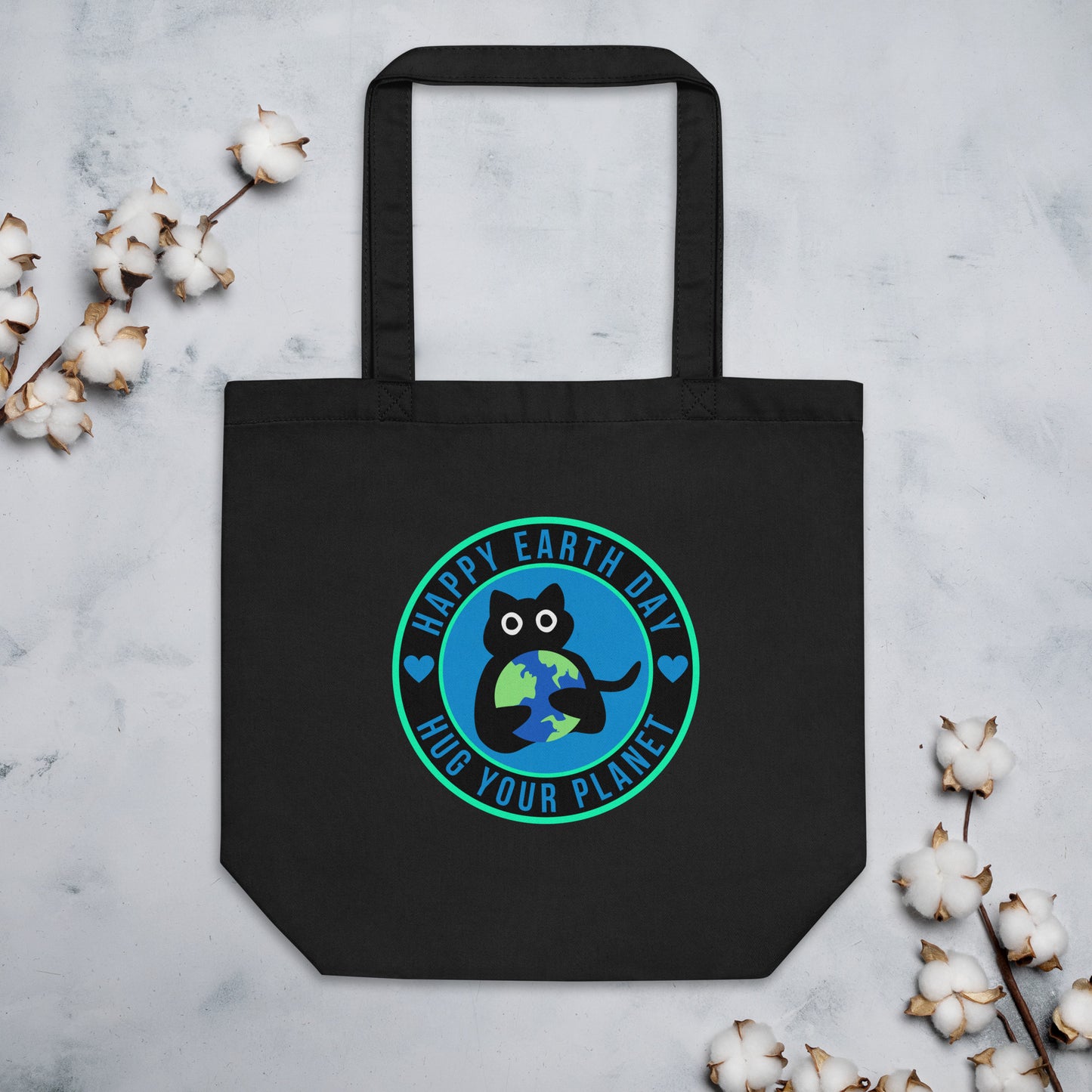 Happy Earth Day, Hug Your Planet || Eco Organic Cotton Tote