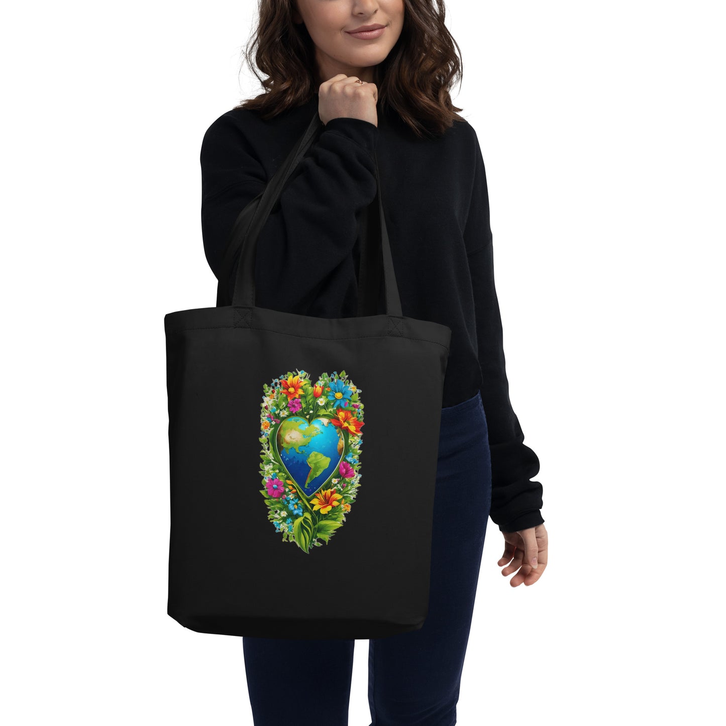 Día de la Tierra, Arrecife del Alto Corazón || Tote de algodón orgánico ecológico 