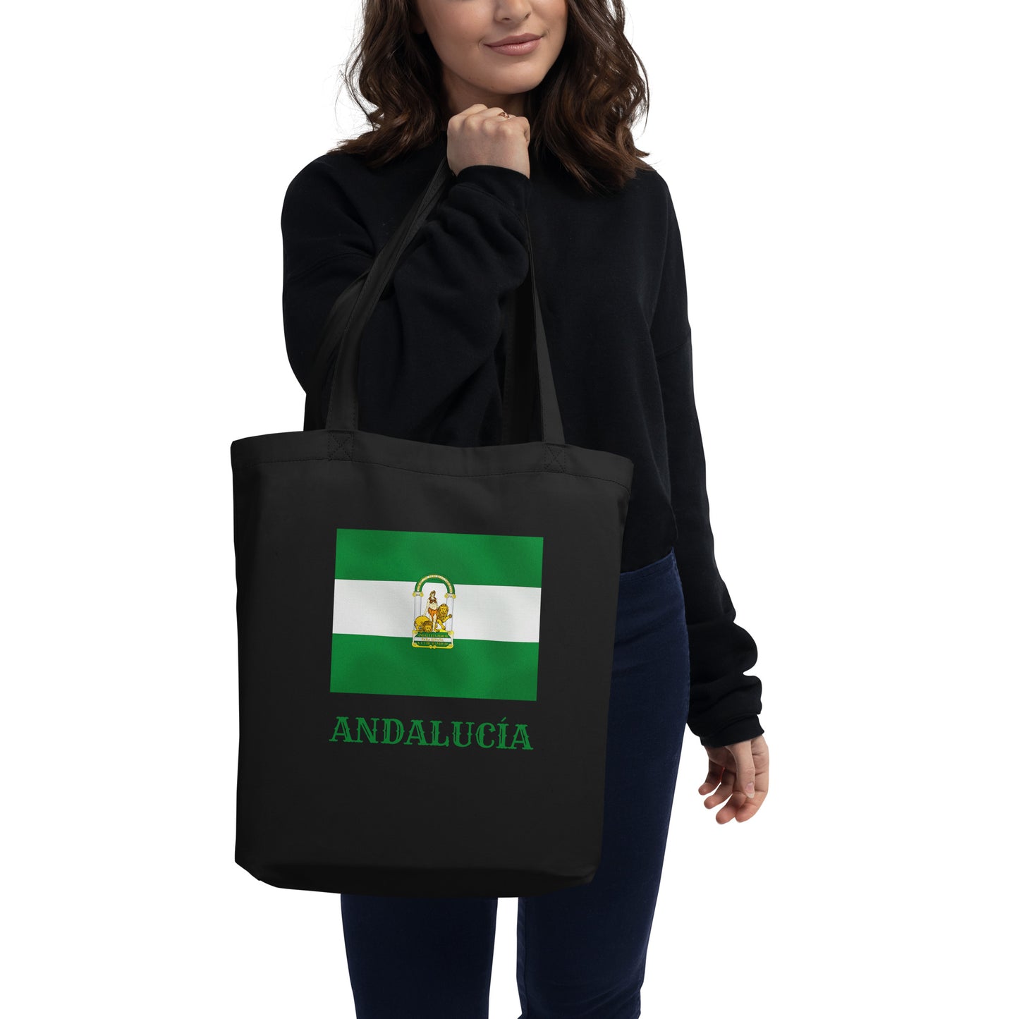 Bandera de Andalucía || Tote de algodón orgánico ecológico