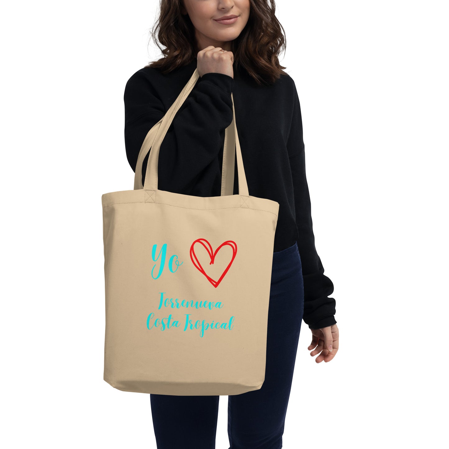 I Corazón Torrenueva Costa || Tote de algodón orgánico ecológico