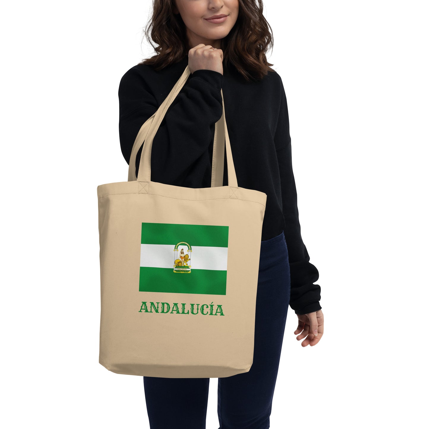 Bandera de Andalucía || Tote de algodón orgánico ecológico