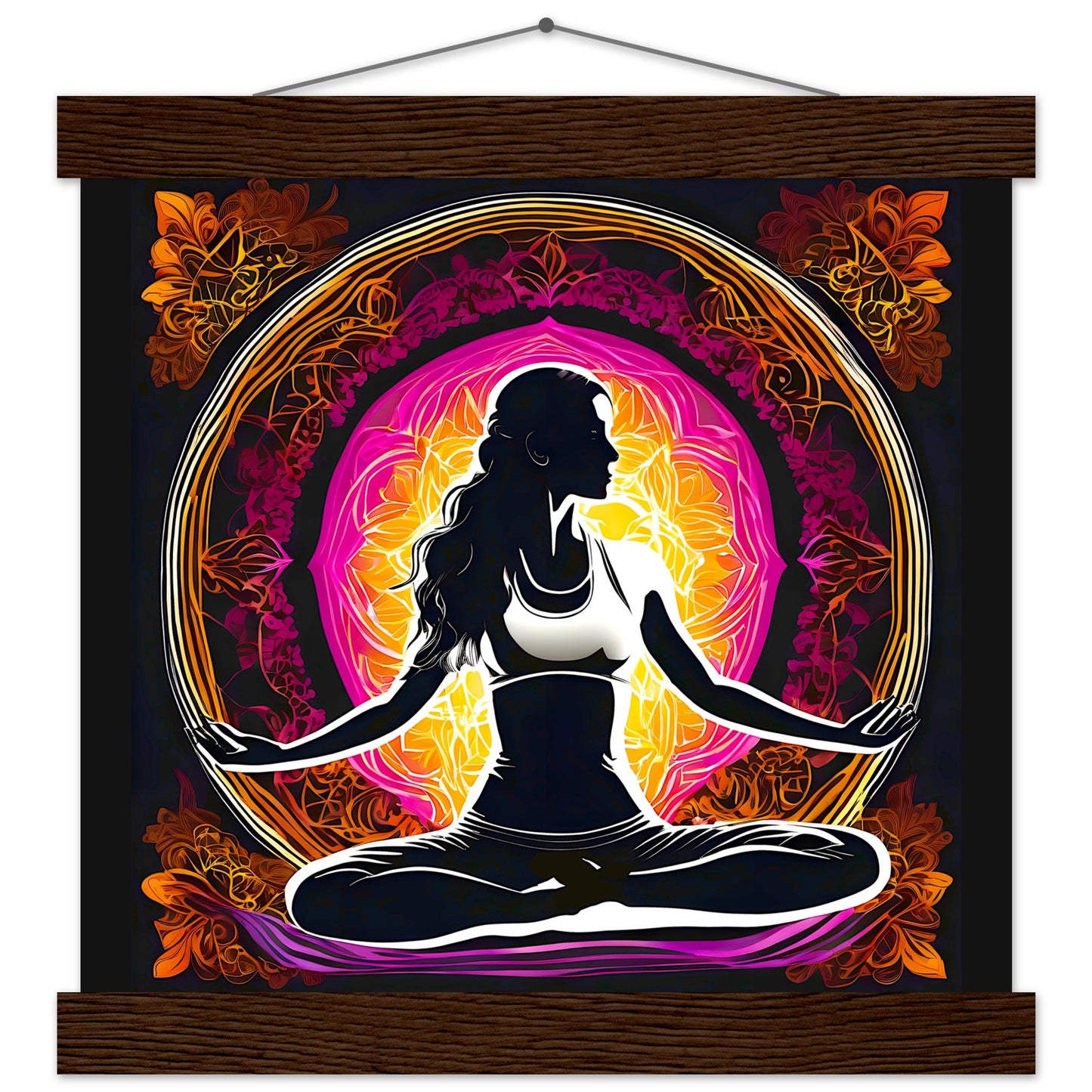 Meditation || Premium Matte Paper Poster with Wood Hanger