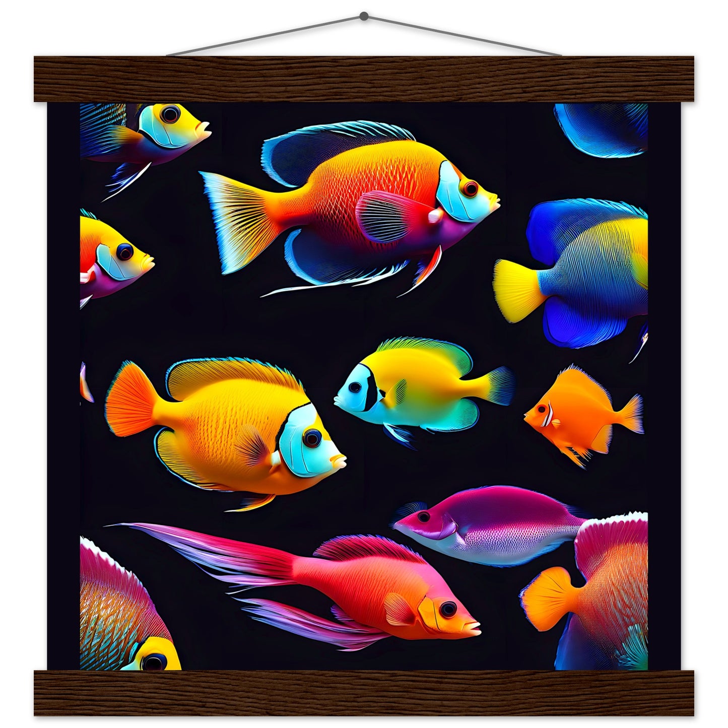 Peces tropicales || Póster de papel semibrillante premium con colgador