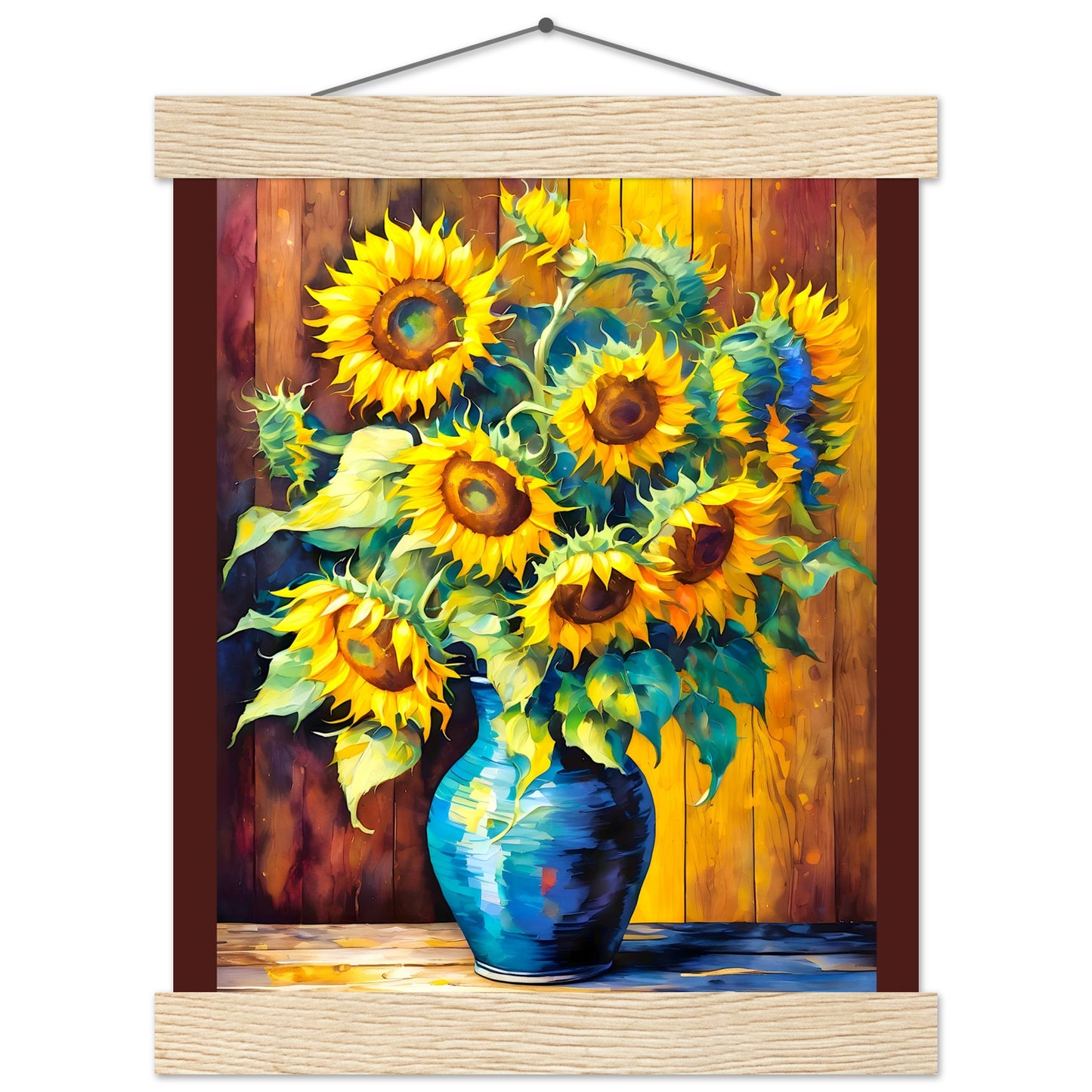 Jarrón de girasol || Póster de papel mate premium con colgador