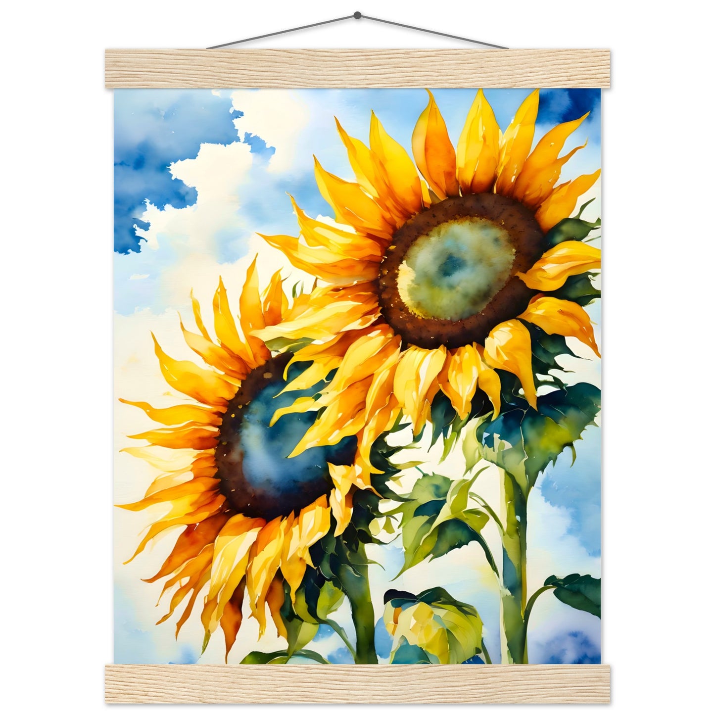 Girasoles de verano || Póster de papel mate premium con colgador