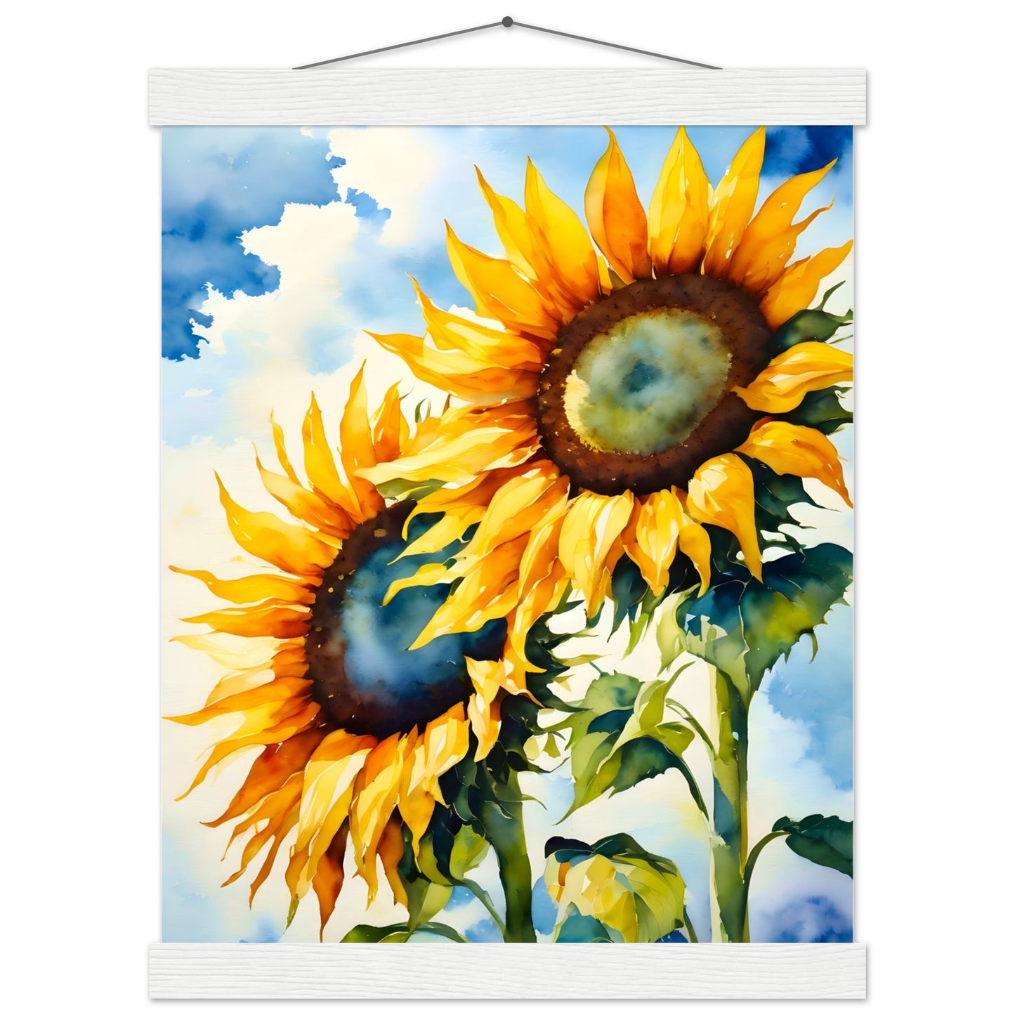 Girasoles de verano || Póster de papel mate premium con colgador