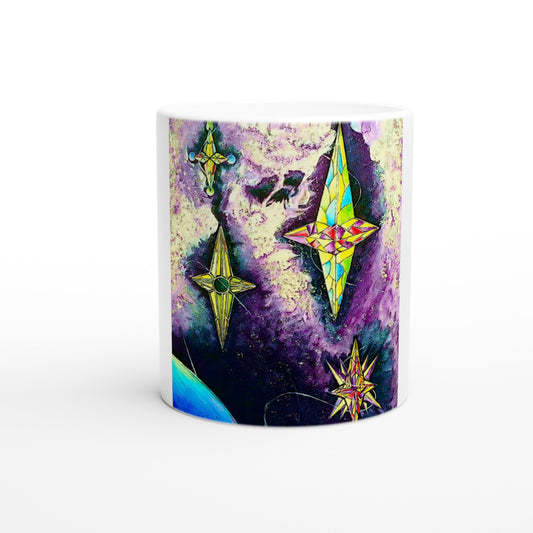 Alma viajera || Taza de cerámica blanca de 11 oz