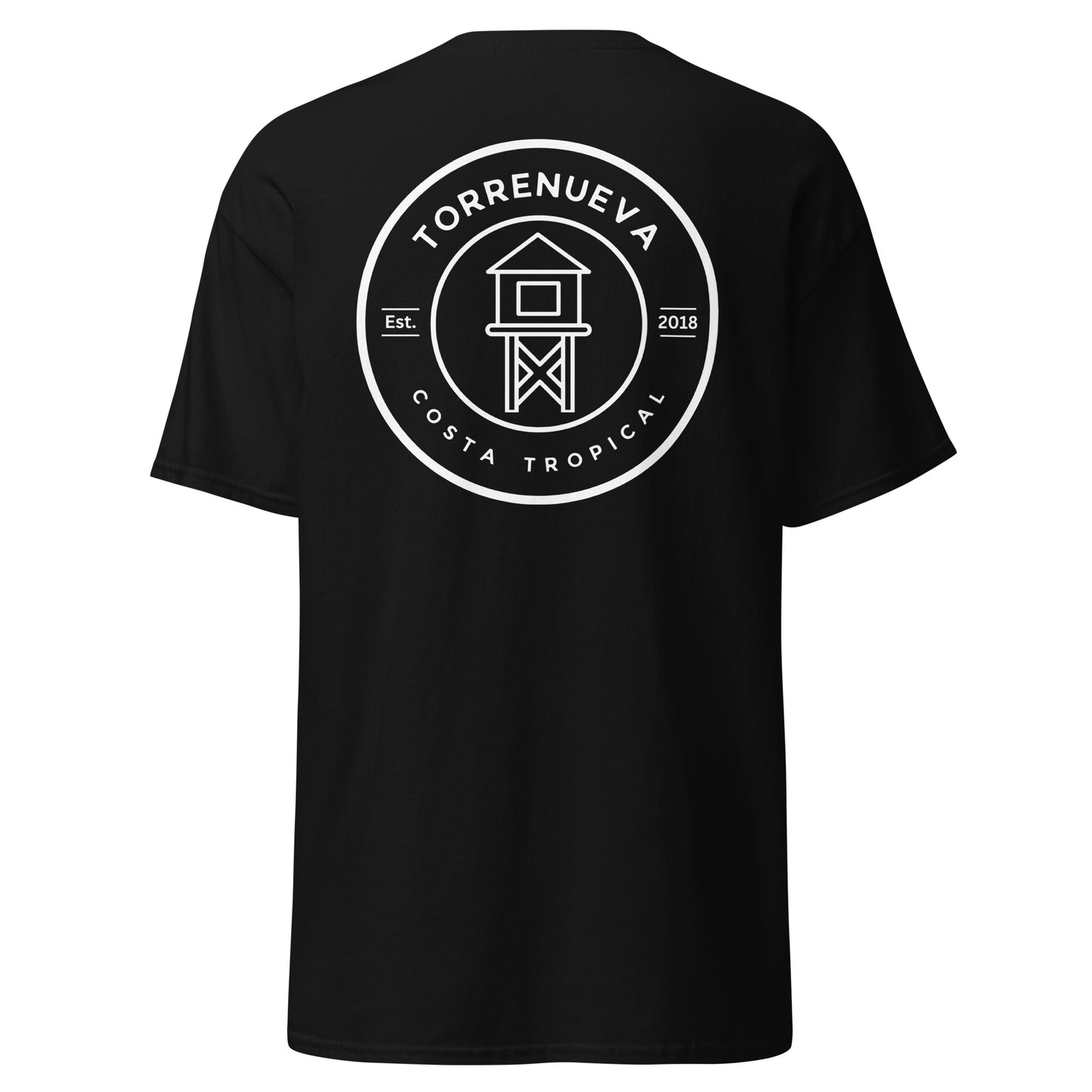 Torrenueva Costa, Est. 2018, Escudo y espalda de salvavidas || Camiseta clásica