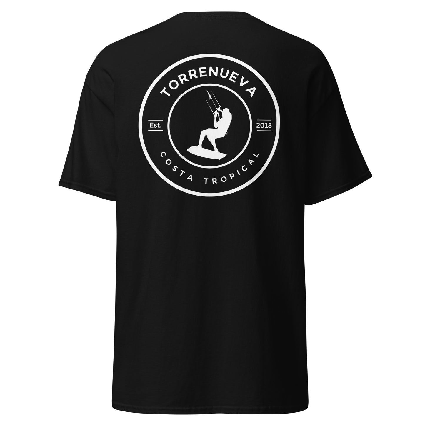 Torrenueva Costa, Est. 2018, cresta y espalda de kitesurfista || Camiseta clásica