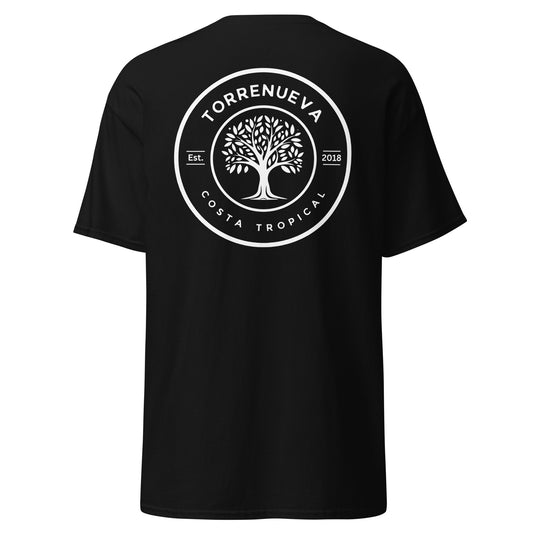 Torrenueva Costa, Est. 2018, Olivenbaumwappen und Rückseite || Klassisches T-Shirt