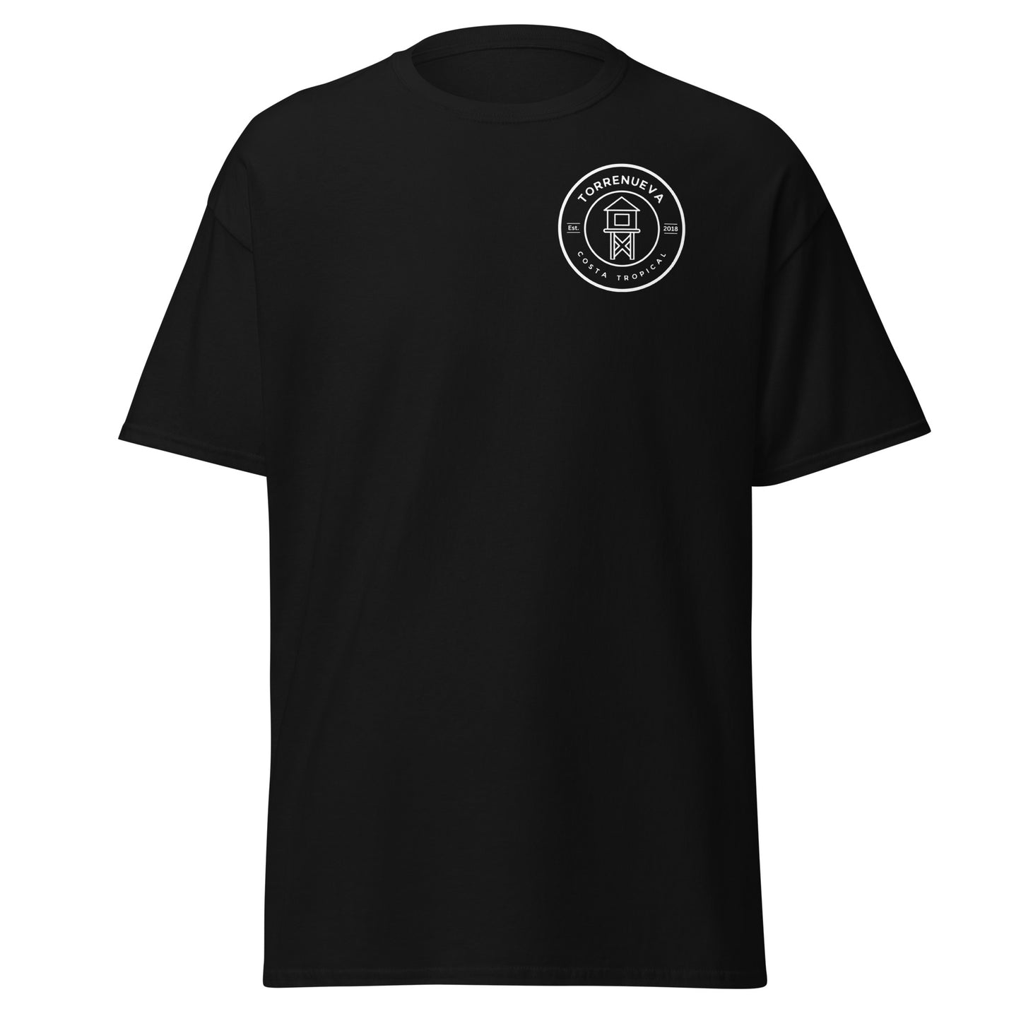 Torrenueva Costa, Est. 2018, Rettungsschwimmer-Wappen und Rücken || Klassisches T-Shirt