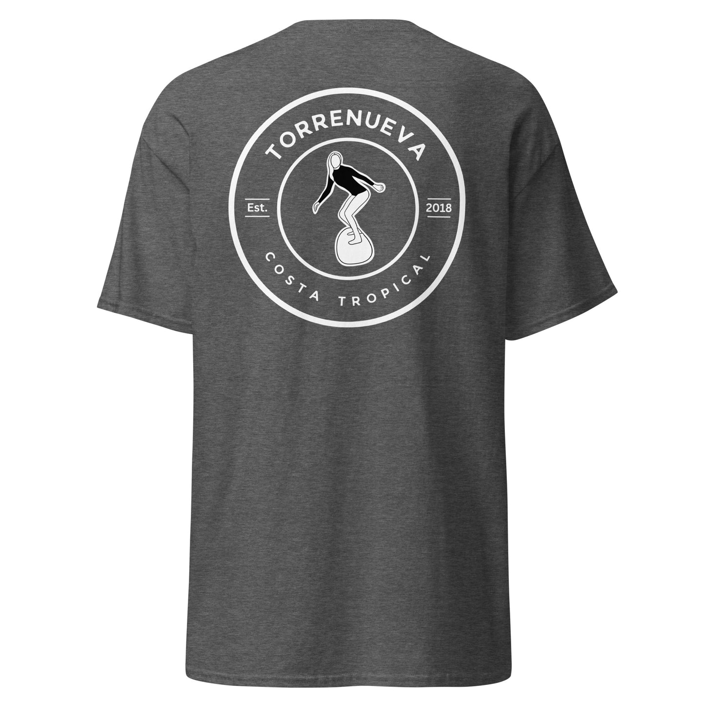 Torrenueva Costa Est. 2018, Surfer Girl Crest &amp; Back || Klassisches T-Shirt